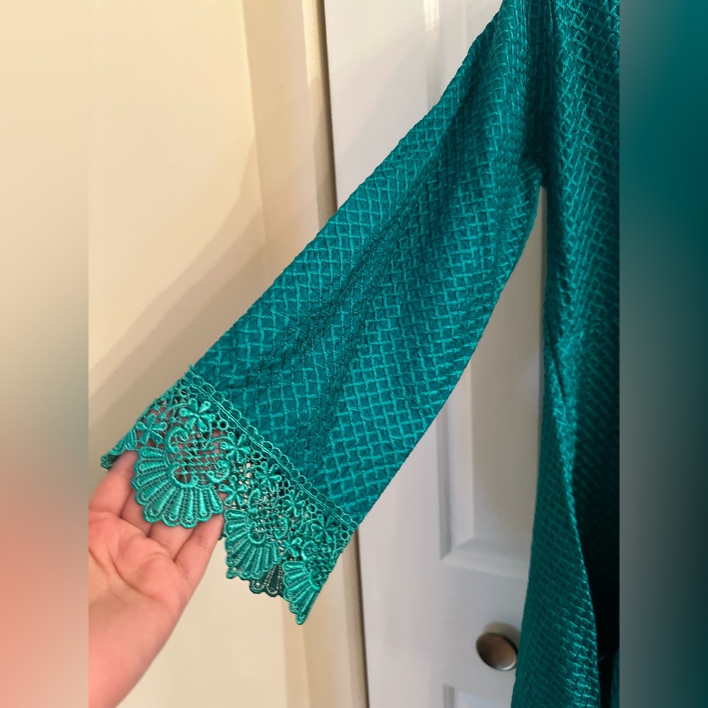 Agha Noor Emerald Green Embroidered Kurta | NWT | Size S - Picture 3 of 12